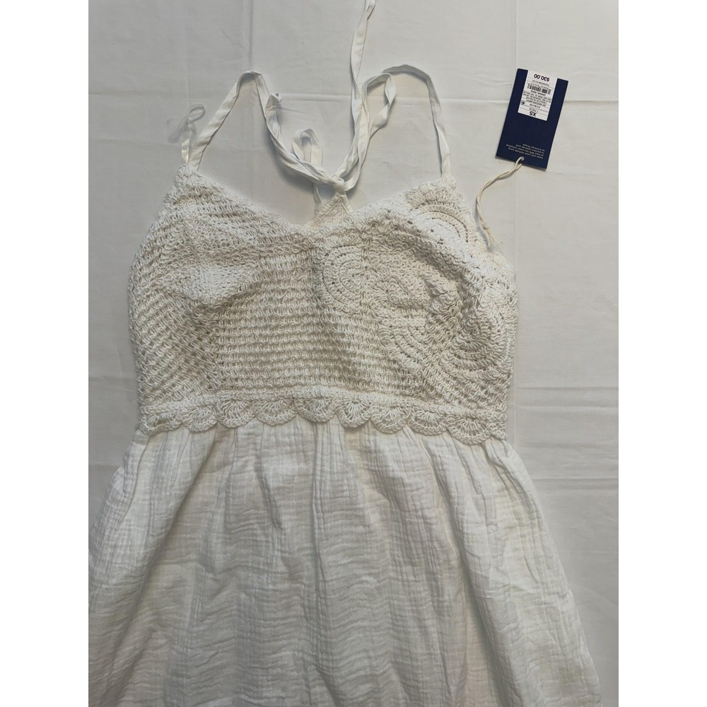 Universal Thread Dress Womens XS White Crochet Bodice Maxi Sundress Boho‎ Lined - Picture 6 of 9